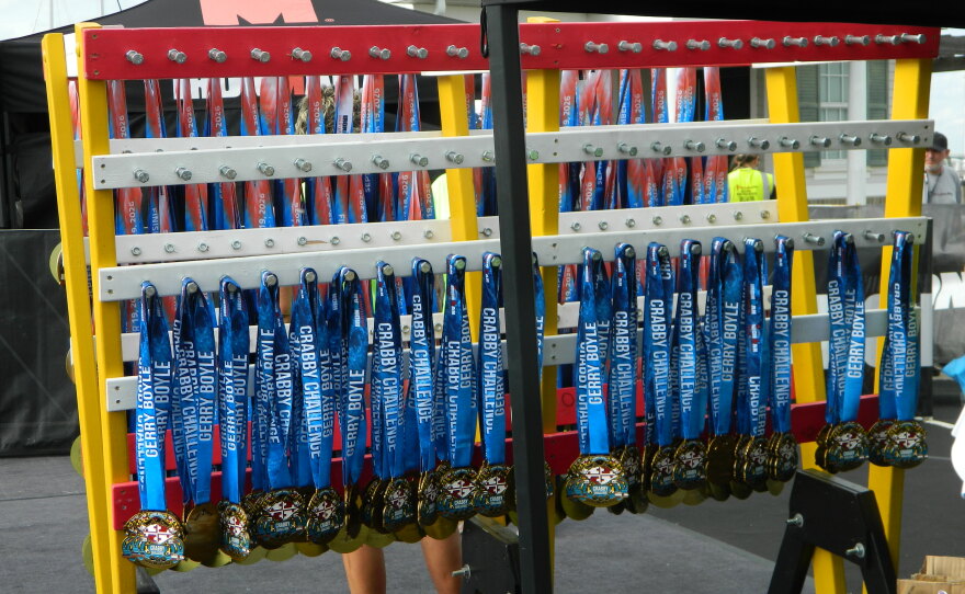 Medal for athletes once they cross the finish line and become Ironmen