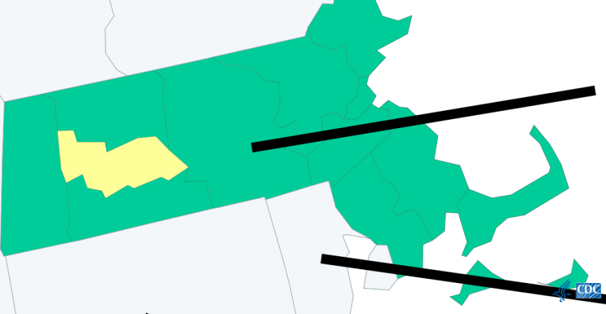 The Centers for Disease Control and Prevention has a new color-coded map to reflect COVID-19 risks.