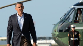 President Barack Obama arrives to board Air Force One at the O'Hare International Airport in Chicago, Illinois, on June 17, 2012 to leave for Los Cabos, Mexico to attend G20 summit. The leaders of the world's most powerful economies meet Monday for a G20 summit confronted by turmoil in the eurozone, a critical election in Greece and worsening bloodshed in Syria.