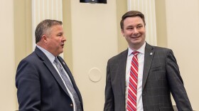 Left to right: Senate Pro Tem Lonnie Paxton (R-Tuttle) and House Speaker Kyle Hilbert (R-Bristow)