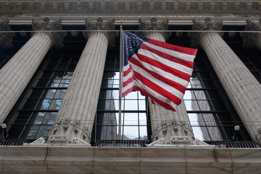 The New York Stock Exchange is seen in New York on Thursday, March 19, 2026.