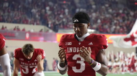 Photos from Indiana's Friday night win over Northwestern at Memorial Stadium. 