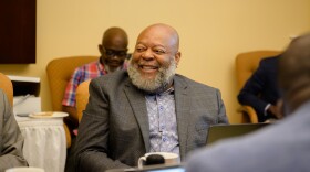 Hugo Hodge Jr., the newly elected chairman of the board of the West Indian Company Limited during a December meeting of the board o directors.