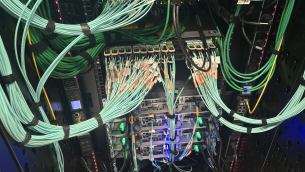 A server inside the fourth generation of the University of Florida’s HiPerGator supercomputer.