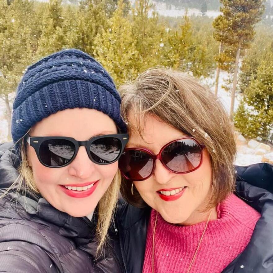 Sharon Burman (right) with her daughter Beth. Burman worked as a GED teacher on an army base in Germany during the war.
