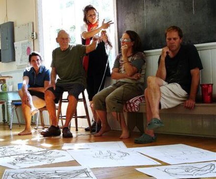 Leslie Laskey, second from left, at Art Kamp in 2010