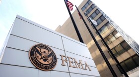 FILE - The Federal Emergency Management Agency headquarters is photographed in Washington, May 5, 2025. (AP Photo/Gene J. Puskar, File)