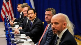 United States Secretary of State Marco Rubio, center, meets with Russian Foreign Minister Sergey Lavrov, Wednesday, Sept. 23, 2026, in New York.