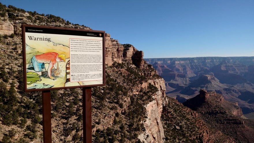 Barf Signs Extreme heat warning issued for Grand Canyon this weekend