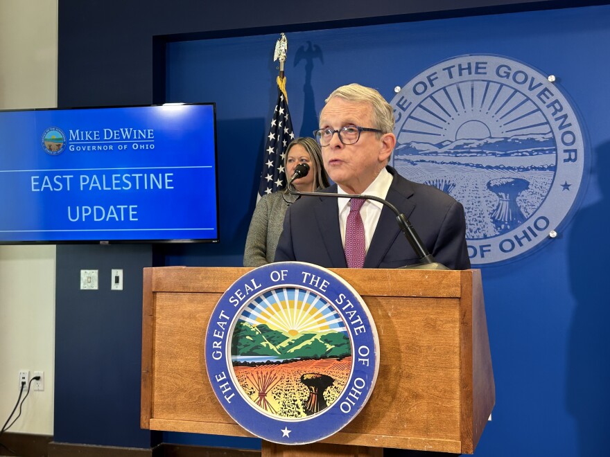 Gov. Mike DeWine talks about East Palestine train derailment clean up efforts .jpg