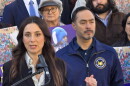 Democratic nominee for Texas Governor, State Representative Gina Hinojosa of McAllen, during a stop in San Antonio on