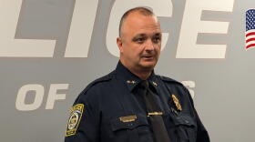 Gates Police Chief Robert Long speaks to the media on Monday, Oct. 5, 2026, about the fatal shooting of Haley Rodriguez.