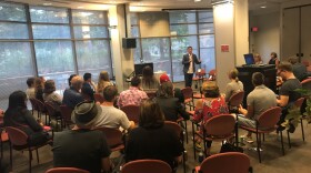 Brandon George, director of the Indiana Addictions Issues Coalition, hosted a live storytelling event in August in partnership with Side Effects Public Media.