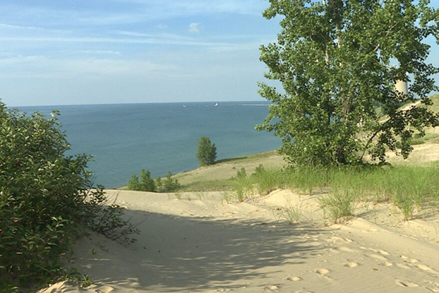 Indiana Dunes includes 15 miles of Lake Michigan shoreline and 15,000 acres of beaches, woods, prairies and marshes.