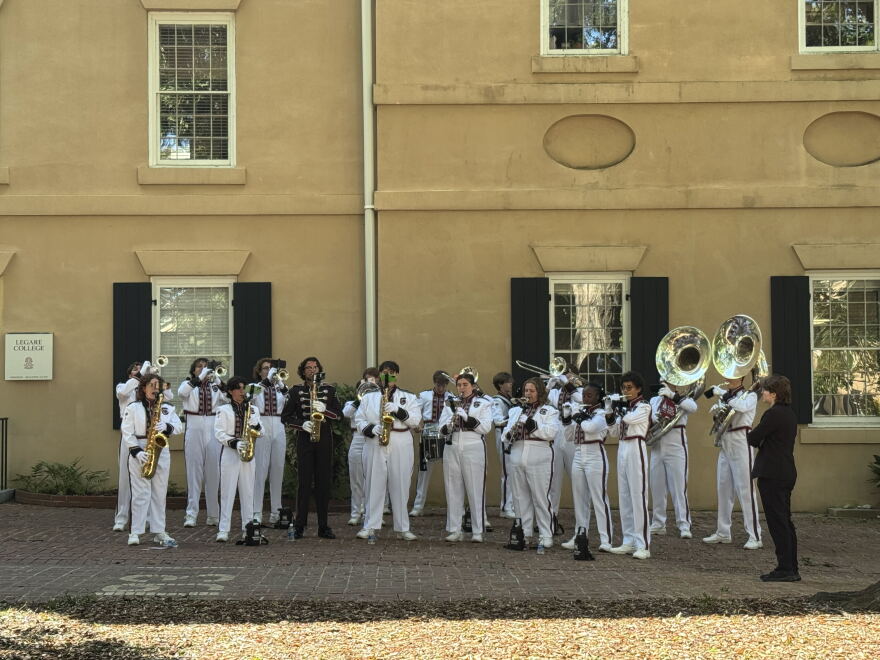The University of South Carolina's band playing music at the State of the University event on September 9, 2026.