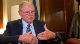 Sen. Inhofe (R-Okla.) discusses the impeachment trial process on Tuesday, Jan. 21. This is the second impeachment Inhofe has participated in during his career.