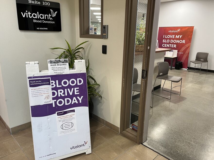 Vitalant has a blood donation center in San Luis Obispo