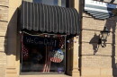 A window front in Wooster encourages passersby to vote. 