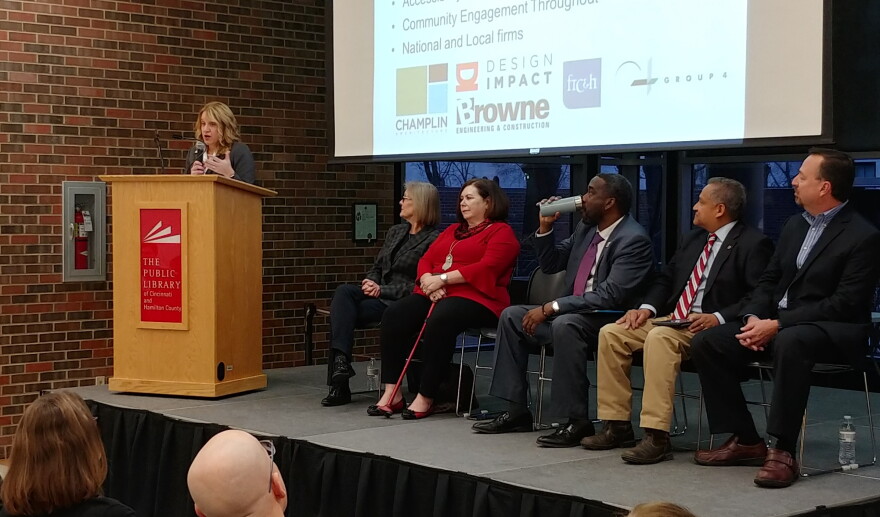 Paula Brehm Heeger gives the first ever State of the Library address at the Main Library.