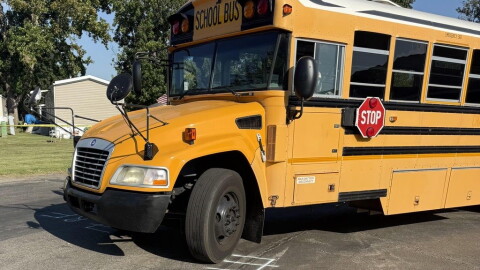 The EVSC bus involved in an accident in Vanderburgh County, Sept. 1, 2026
