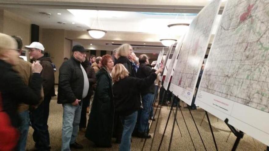 Residents view maps of proposed pipeline route