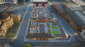 Drawing of a 5,000+ seat outdoor amphitheater. 