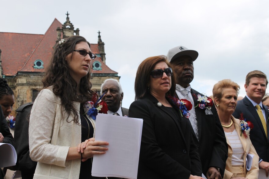 Green, Ingrassia and Alderman Sam Moore, D-4th Ward, listen as the Board of Aldermen's Tuesday session continues.