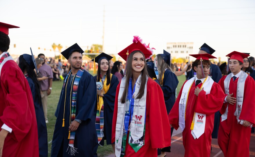 Each year, AWC graduates walk the line alongside Northern Arizona University—Yuma, University of Arizona and Arizona State University grads in a joint commencement ceremony.