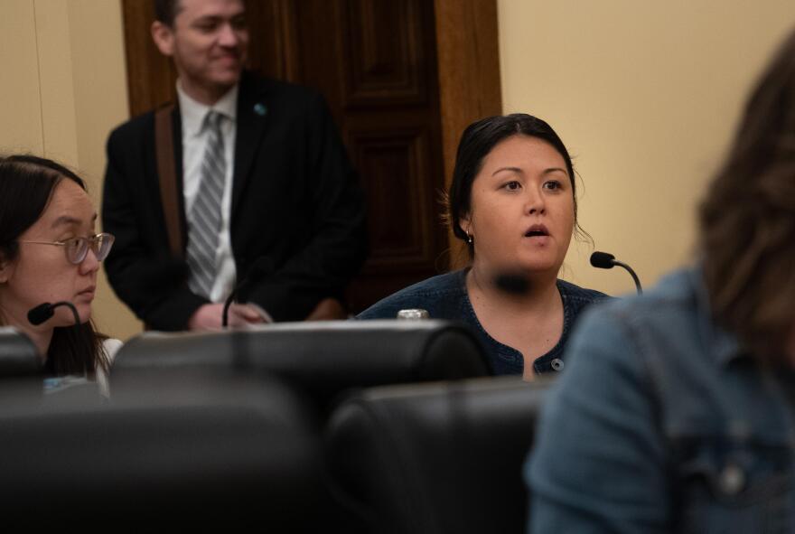 State Rep. Samantha Sencer-Mura, DFL-Minneapolis, authored a bill to study the safety of autonomous vehicles. The bill failed to advance after a tied committee vote at the Minnesota State Capitol in St. Paul on Tuesday, March 24, 2026.