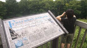 With large a backlog of maintenance and repair needs, state parks such as Starved Rock, shown here, are unable to replace even basic items such as interpretive panels that are worn out or defaced.