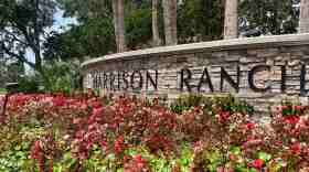 Outside neighborhood entrance 