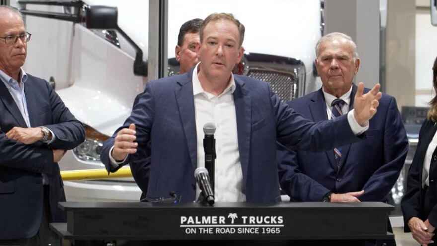 EPA Administrator Lee Zeldin made the announcement at the commercial truck dealership Kenworth of Indianapolis, a Palmer Trucks location on the city's east side. He was joined by Gov. Mike Braun, Indiana Attorney General Todd Rokita, U.S. Rep. Jim Baird (R-Greencastle), Indiana Secretary of Energy and Natural Resources Suzanne Jaworowski, and U.S. Department of Energy Secretary Chris Wright (not pictured).