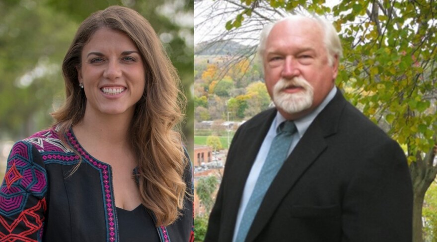 Esther Joy King (L) and Bill Fawell (R)