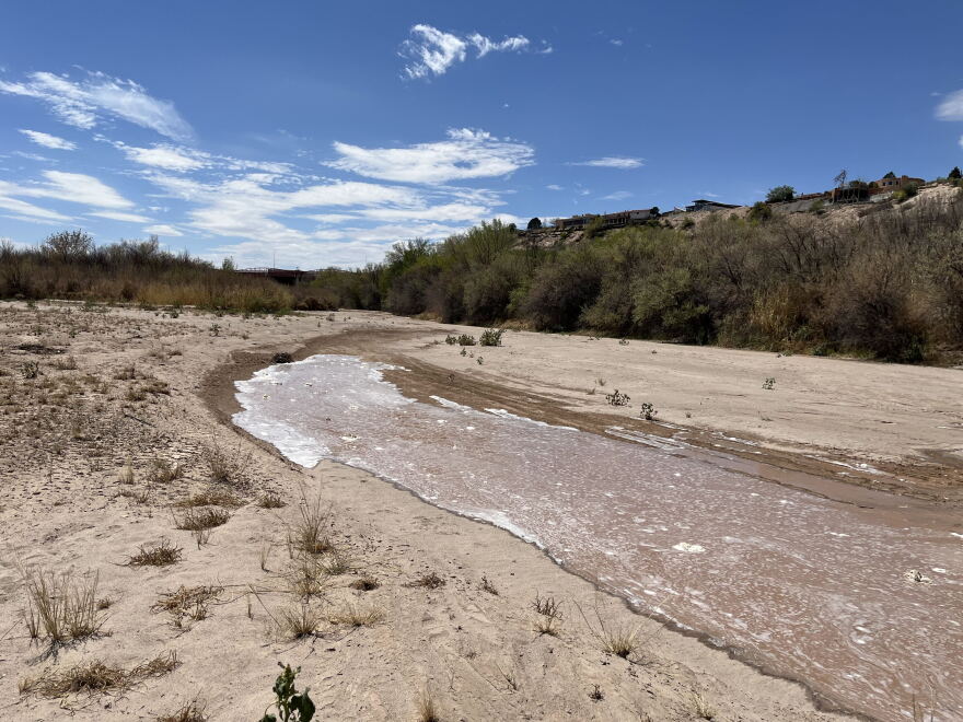 "Environmental flow" water reached just north of Albuquerque's Interstate 40 just before noon on Sept. 3. Researchers say the water won't last through the weekend.