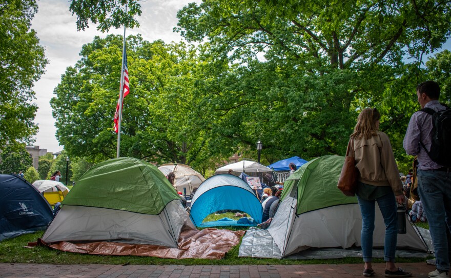 UNC encampment WUNC