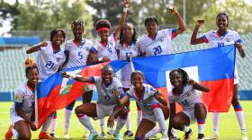 Haiti's women's soccer team heads to the World Cup this week. (Hannah Peters/FIFA via Getty Images)