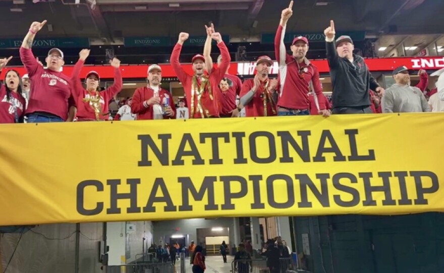 Snap shots on the field of IU in the National Championship game at Hard Rock stadium.