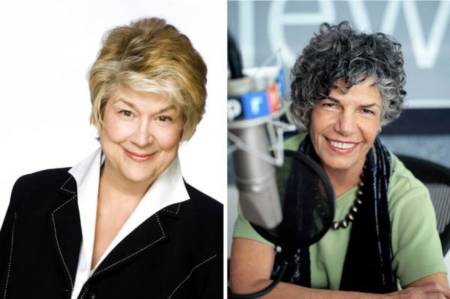 Lynne Rossetto Kasper, host of <a href="http://www.splendidtable.org/">The Splendid Table</a> (left) wasn't fooled by Susan Stamberg's attempt to play "Stump the Cook" with the ingredients for her (in)famous cranberry relish recipe.