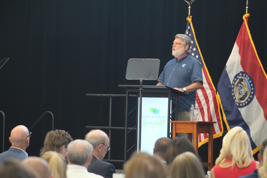 Springfield Mayor Jeff Schrag presents the State of the City at Evangel University on June 4, 2026.