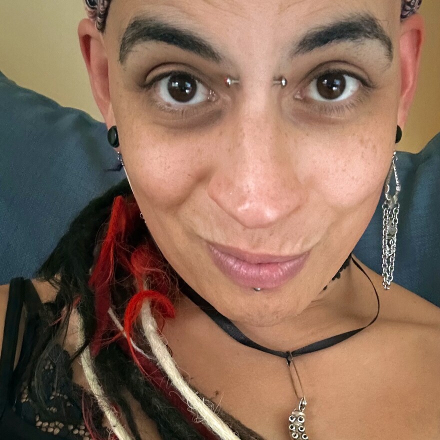 Self-portrait by Iden Crockett.