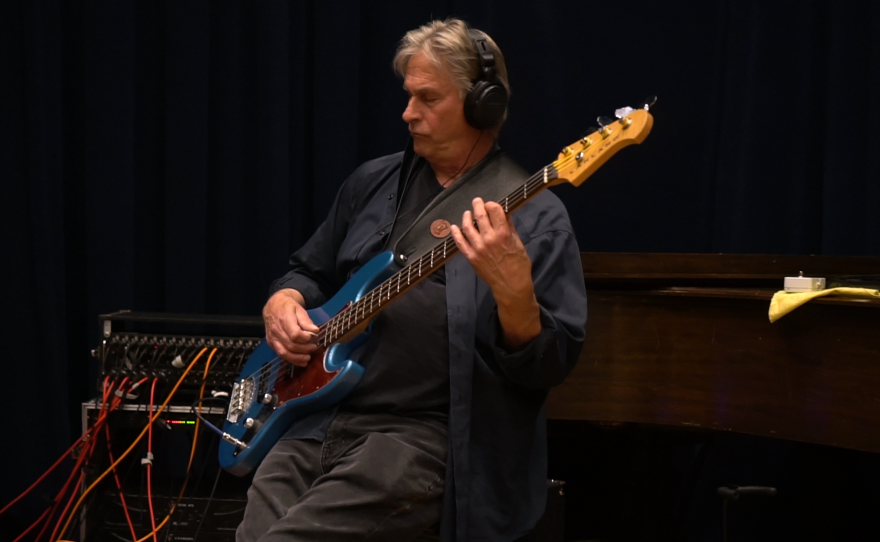 Blind Eye Willis Band performing live in WNIJ's Studio A