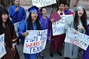 Supporters of the Texas Dream Act gather on the steps of the Texas Capitol on April 15, 2015 to push back against a state bill that would have repealed the Dream Act. IDRA argues that numerous failed attempts to overturn the law over its 24-year-history shows it has widespread, bipartisan support.