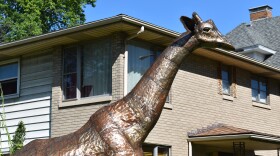 Monte de Gallo's Giraffe Sculpture on N. University.