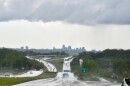 Storms roll in over the Kansas City skyline on April 15, 2026.
