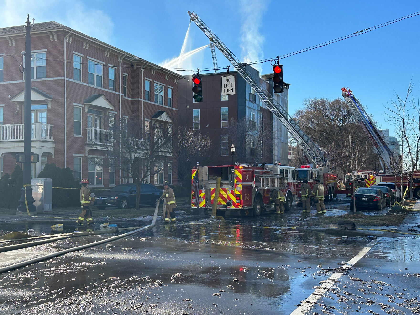 One injured, many displaced after apartment building fire in Louisville