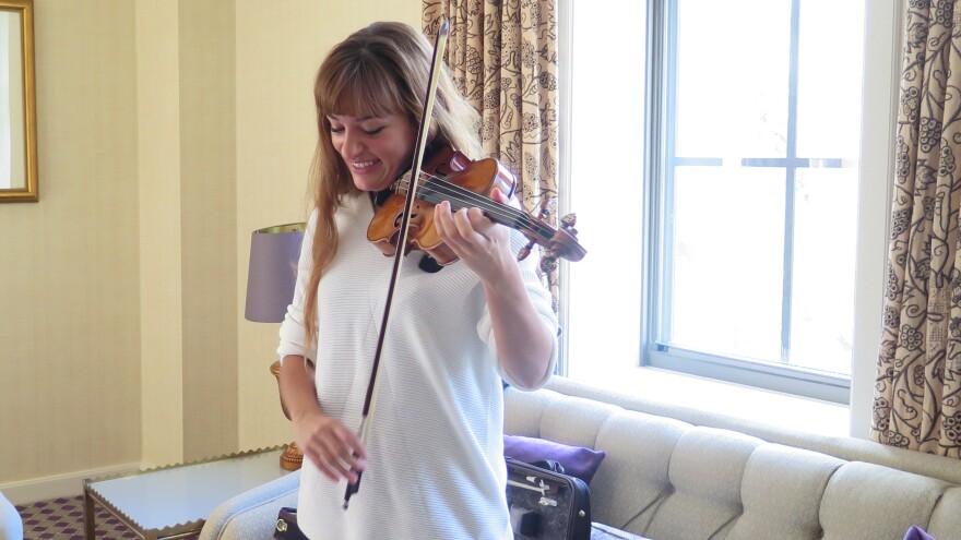 Nicola Benedetti, prior to performing Wynton Marsalis' violin concerto with the National Symphony Orchestra last week.