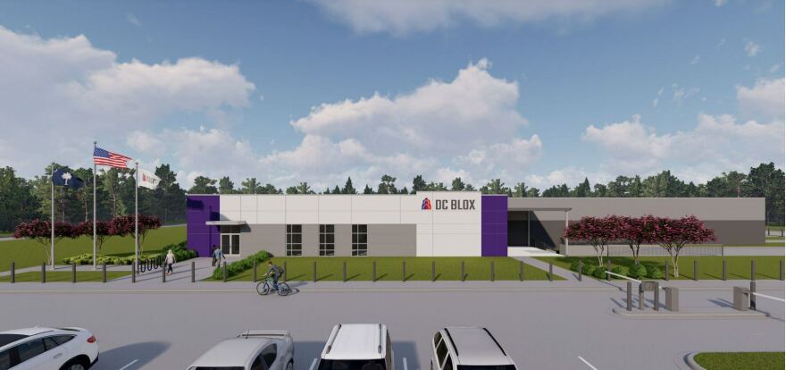 A rendering of a DC Blox cable landing station. The facility in Palm Coast is scheduled to come online in early 2027. (Courtesy DC Blox)