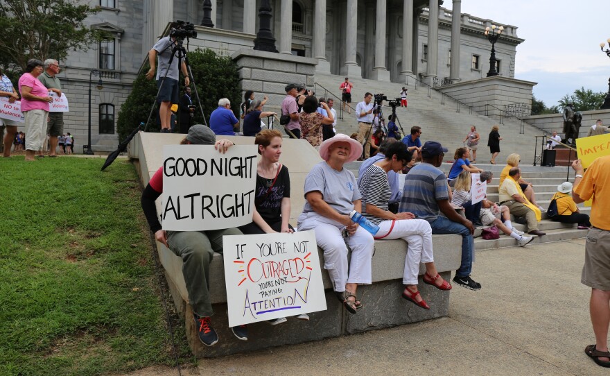 Signs From "Columbia Stands with Charlottesville" rally