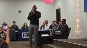Mayor Monroe Nichols addresses an audience at the Tulsa Dream Center during a community conversation on Thursday, October 30, 2025.