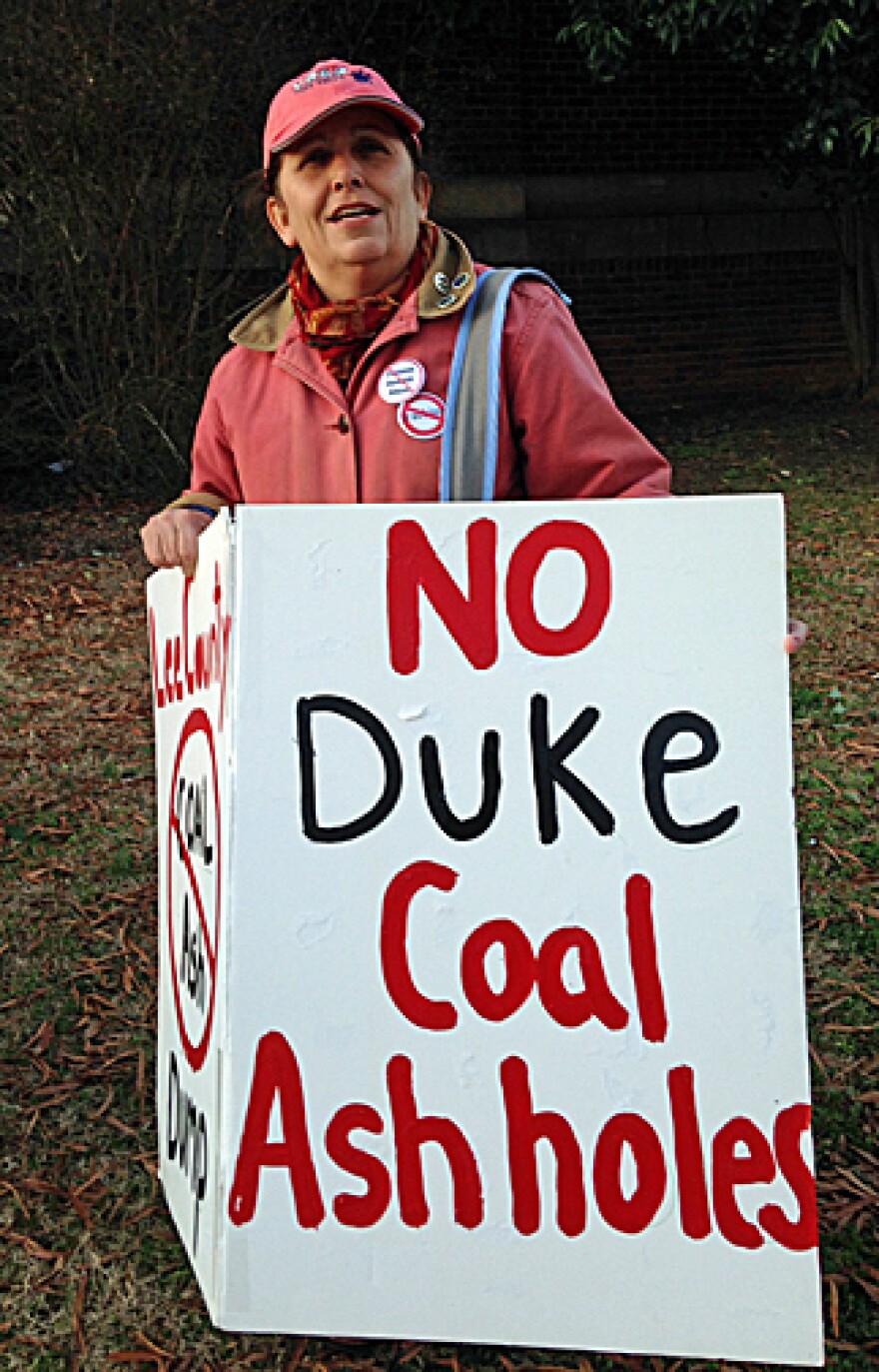 Local residents in Lee County are protesting the plan to put a coal-ash landfill in their community.